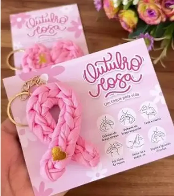 Chaveiro Croche com TAG e aplique